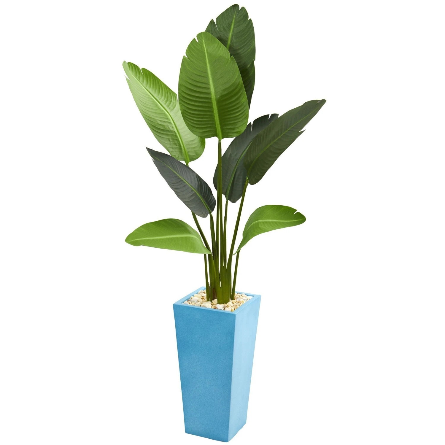 5’ Travelers Artificial Palm Tree In Turquoise Planter 1 5’ Travelers Artificial Palm Tree In Turquoise Planter