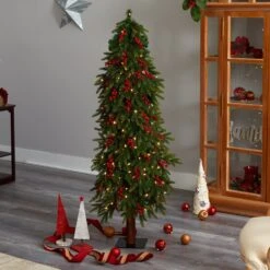 5’ Victoria Fir Artificial Christmas Tree 14 5’ Victoria Fir Artificial Christmas Tree -Artificial Trees Store artificial 5 victoria fir tree with 200 multi color multifunction led lights berries and 278 branches nearly natural 303733