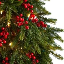 5’ Victoria Fir Artificial Christmas Tree 11 5’ Victoria Fir Artificial Christmas Tree -Artificial Trees Store artificial 5 victoria fir tree with 200 multi color multifunction led lights berries and 278 branches nearly natural 833198