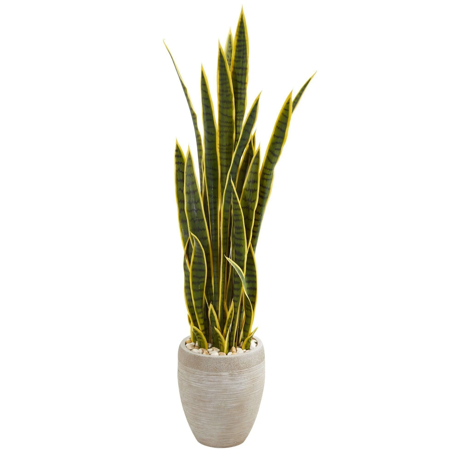52” Sansevieria Artificial Plant In Sand Colored Planter 1 52” Sansevieria Artificial Plant In Sand Colored Planter