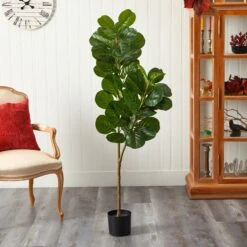 5.5’ Fiddle Leaf Fig Artificial Tree -Artificial Trees Store artificial 55 fiddle leaf fig artificial tree nearly natural 772969
