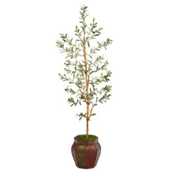 5.5’ Olive Artificial Tree In Decorative Planter