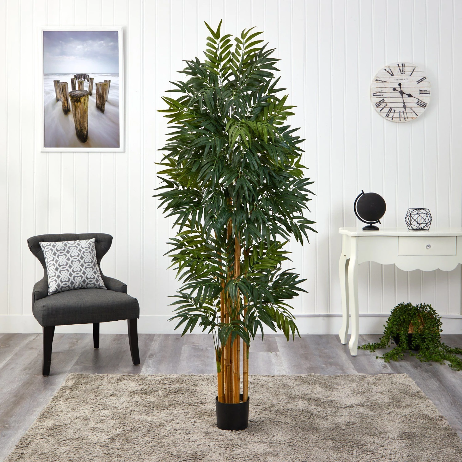 5.5’ Phoenix Artificial Palm Tree With Natural Trunk 3 5.5’ Phoenix Artificial Palm Tree With Natural Trunk - Image 3