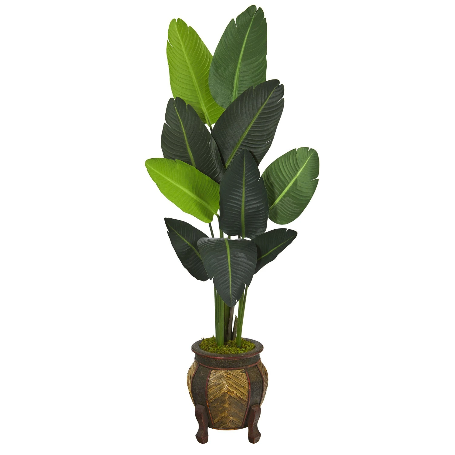 5.5’ Traveler's Palm Artificial Tree In Decorative Planter 1 5.5’ Traveler's Palm Artificial Tree In Decorative Planter