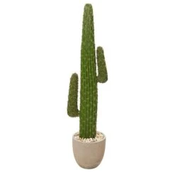 56” Cactus Artificial Plant In Sandstone Planter