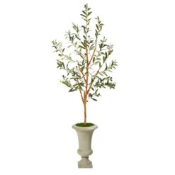 57” Olive Artificial Tree In Sand Colored Urn