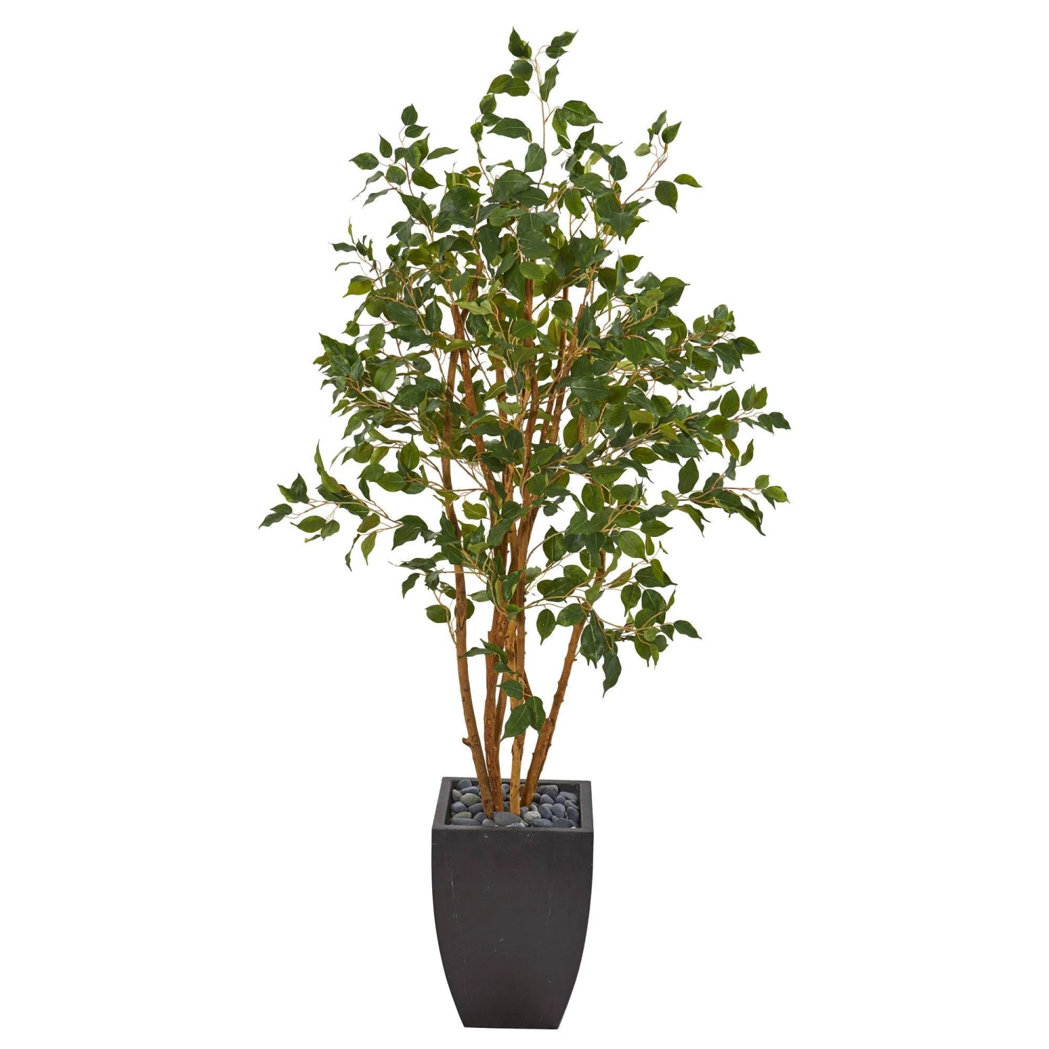 58” Ficus Artificial Tree In Black Planter 1 58” Ficus Artificial Tree In Black Planter