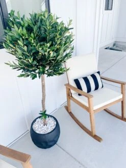 58” Olive Topiary Artificial Tree UV Resistant (Indoor/Outdoor) -Artificial Trees Store artificial 58 olive topiary artificial tree uv resistant indooroutdoor nearly natural 936430