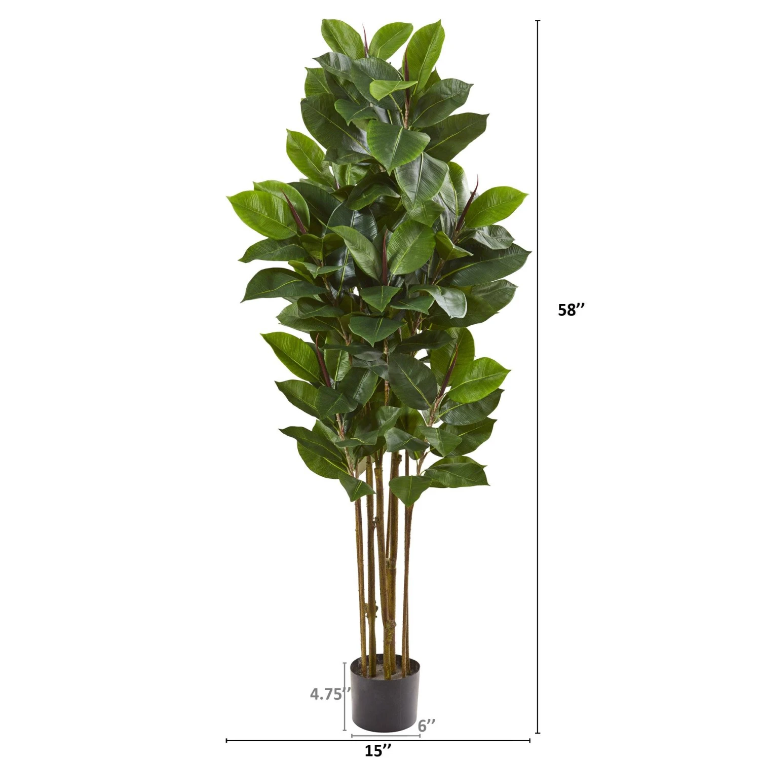 58” Rubber Leaf Artificial Tree 2 58” Rubber Leaf Artificial Tree - Image 2