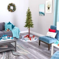 6’ Alaskan Alpine Artificial Christmas Tree With 100 Clear Microdot (Multifunction) LED Lights And 112 Bendable Branches -Artificial Trees Store artificial 6 alaskan alpine artificial christmas tree with 100 clear microdot multifunction led lights and 112 bendable branches nearly natural 489942