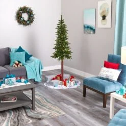 6’ Alaskan Alpine Artificial Christmas Tree With 100 Clear Microdot (Multifunction) LED Lights And 112 Bendable Branches -Artificial Trees Store artificial 6 alaskan alpine artificial christmas tree with 100 clear microdot multifunction led lights and 112 bendable branches nearly natural 837194