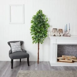 6’ Artificial Double Trunk Ficus Tree (No Pot) 7 6’ Artificial Double Trunk Ficus Tree (No Pot) -Artificial Trees Store artificial 6 artificial double trunk ficus tree without pot tree nearly natural 656760