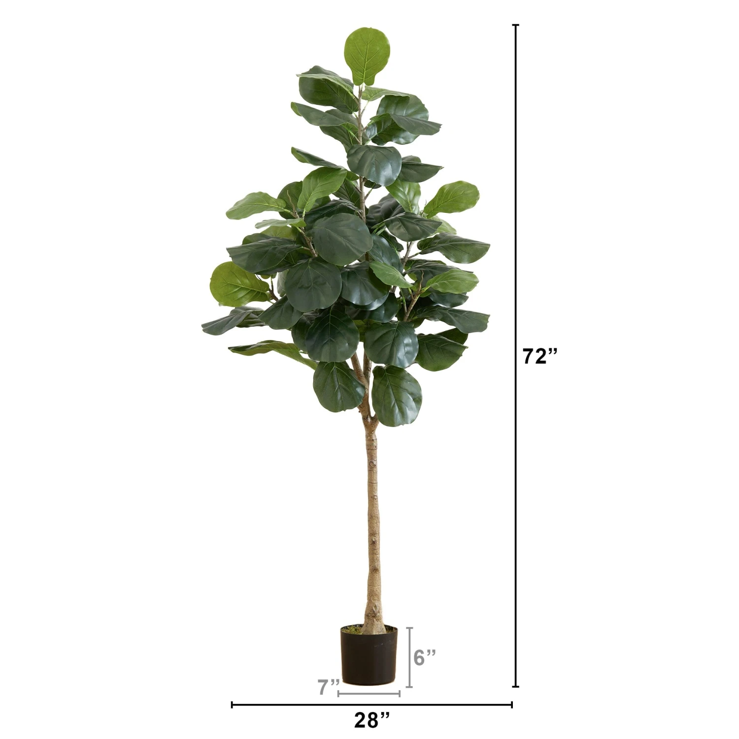 6’ Artificial Fiddle Leaf Tree 5 6’ Artificial Fiddle Leaf Tree - Image 5