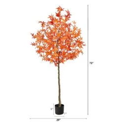 6' Autumn Maple Artificial Tree -Artificial Trees Store artificial 6 autumn maple artificial tree nearly natural 833392
