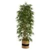 6' Bamboo Artificial Tree With 1024 Bendable Branches In Handmade Natural Cotton Planter