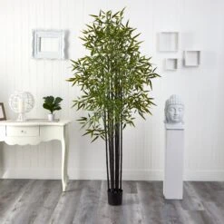 6' Black Bamboo Tree UV Resistant (Indoor/Outdoor) -Artificial Trees Store artificial 6 black bamboo tree uv resistant indooroutdoor nearly natural 253622