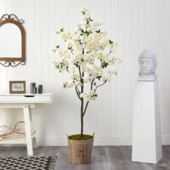 6’ Cherry Blossom Artificial Tree In Farmhouse Planter -Artificial Trees Store artificial 6 cherry blossom artificial tree in farmhouse planter nearly natural 965227