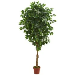 6’ Ficus Artificial Tree In Nursery Planter