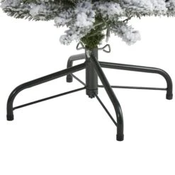 6’ Flocked Pencil Artificial Christmas Tree With 300 Clear Lights And 438 Bendable Branches -Artificial Trees Store artificial 6 flocked pencil artificial christmas tree with 300 clear lights and 438 bendable branches nearly natural 915566