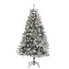6' Flocked Rock Springs Spruce Artificial Christmas Tree With 250 Clear LED Lights
