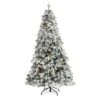 6' Flocked Vermont Mixed Pine Artificial Christmas Tree With 300 Clear LEDs Lights