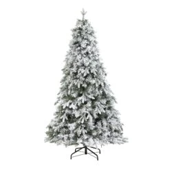6' Flocked Vermont Mixed Pine Artificial Christmas Tree With 300 Clear LEDs Lights 10 6' Flocked Vermont Mixed Pine Artificial Christmas Tree With 300 Clear LEDs Lights -Artificial Trees Store artificial 6 flocked vermont mixed pine artificial christmas tree with 300 clear leds lights nearly natural 413352