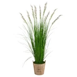 6’ Grass Artificial Plant In Farmhouse Planter