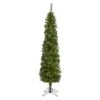 6' Green Pencil Artificial Christmas Tree With 150 Clear (Multifunction) LED Lights And 264 Bendable Branches