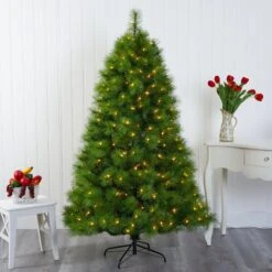 6’ Green Scotch Pine Artificial Christmas Tree With 300 Clear LED Lights 15 6’ Green Scotch Pine Artificial Christmas Tree With 300 Clear LED Lights -Artificial Trees Store artificial 6 green scotch pine artificial christmas tree with 300 clear led lights nearly natural 317899