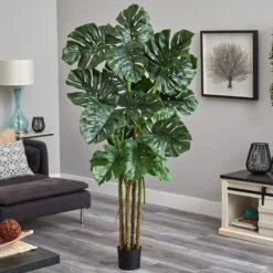 6’ Monstera Tree Artificial -Artificial Trees Store artificial 6 monstera tree artificial nearly natural 305155