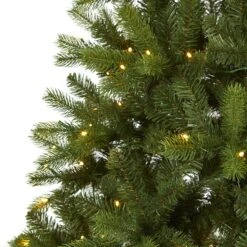6’ New Haven Spruce “Natural Look” Artificial Christmas Tree With 350 LED Lights -Artificial Trees Store artificial 6 new haven spruce natural look artificial christmas tree with 350 led lights nearly natural 355507