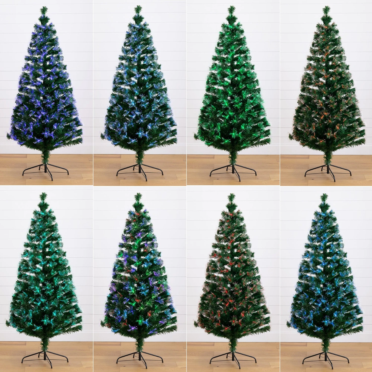 6' Pre-Lit Fiber Optic Artificial Christmas Tree With 220 Colorful LED And Remote Control Show 5 6' Pre-Lit Fiber Optic Artificial Christmas Tree With 220 Colorful LED And Remote Control Show - Image 5