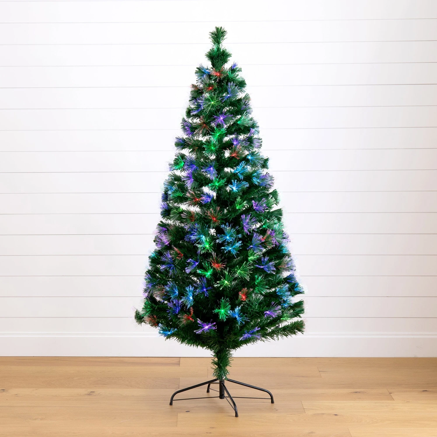 6' Pre-Lit Fiber Optic Artificial Christmas Tree With 220 Colorful LED And Remote Control Show 2 6' Pre-Lit Fiber Optic Artificial Christmas Tree With 220 Colorful LED And Remote Control Show - Image 2