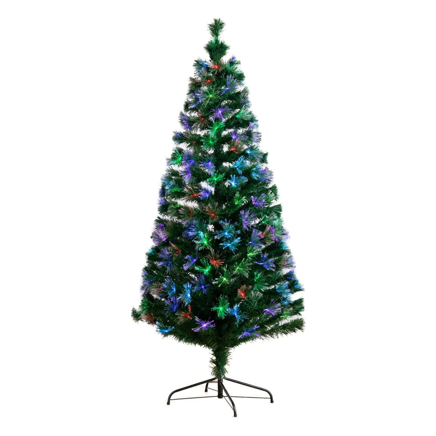 6' Pre-Lit Fiber Optic Artificial Christmas Tree With 220 Colorful LED And Remote Control Show 1 6' Pre-Lit Fiber Optic Artificial Christmas Tree With 220 Colorful LED And Remote Control Show