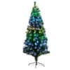 6' Pre-Lit Fiber Optic Artificial Christmas Tree With 220 Colorful LED Lights