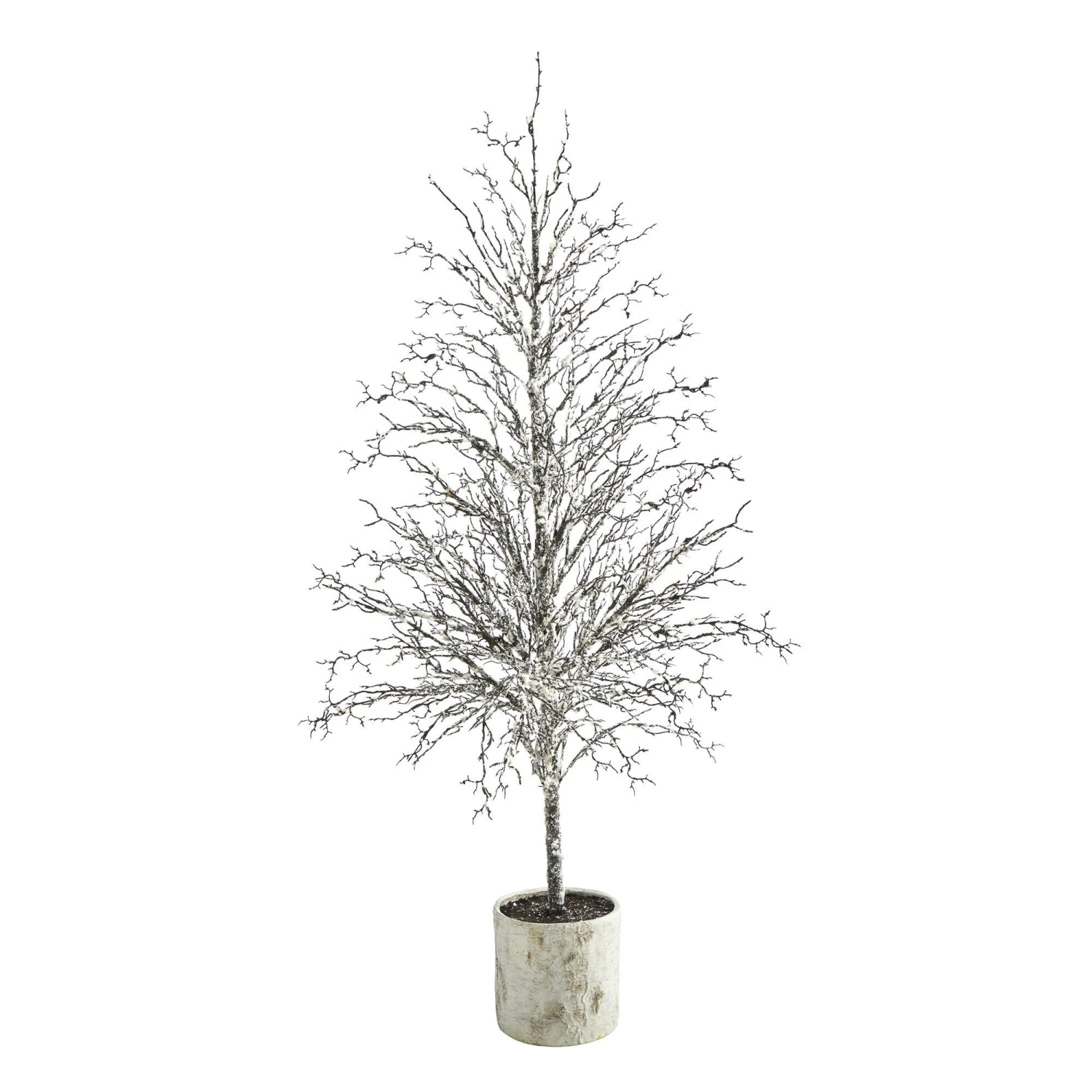 6’ Snowed Twig Artificial Christmas Tree In Decorative Planter 1 6’ Snowed Twig Artificial Christmas Tree In Decorative Planter