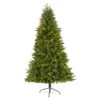 6' Sun Valley Fir Artificial Christmas Tree With 300 Clear LED Lights