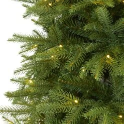 6’ Vancouver Fir “Natural Look” Artificial Christmas Tree With 350 Clear LED Lights And 1870 Bendable Branches -Artificial Trees Store artificial 6 vancouver fir natural look artificial christmas tree with 350 clear led lights and 1870 bendabl nearly natural 418489