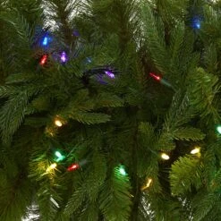 6' X 18” Christmas Pine Extra Wide Artificial Garland With 100 Multicolored LED Lights -Artificial Trees Store artificial 6 x 18 christmas pine extra wide artificial garland with 100 multicolored led lights nearly natural 740821