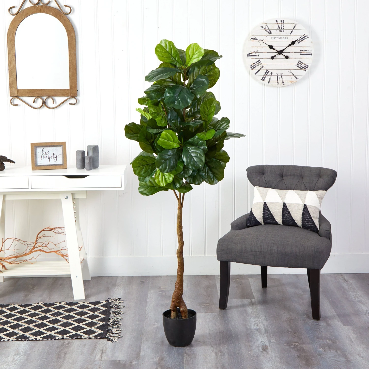 64” Fiddle Leaf Artificial Tree (Real Touch) 4 64” Fiddle Leaf Artificial Tree (Real Touch) - Image 4