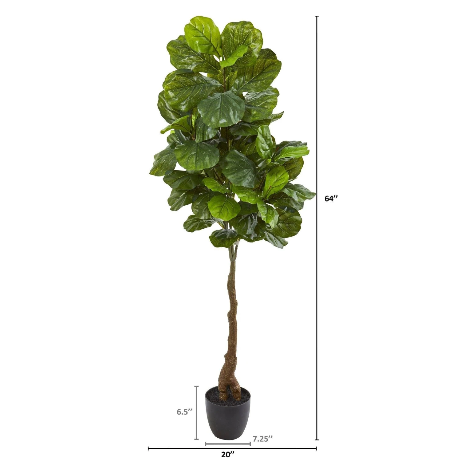64” Fiddle Leaf Artificial Tree (Real Touch) 2 64” Fiddle Leaf Artificial Tree (Real Touch) - Image 2