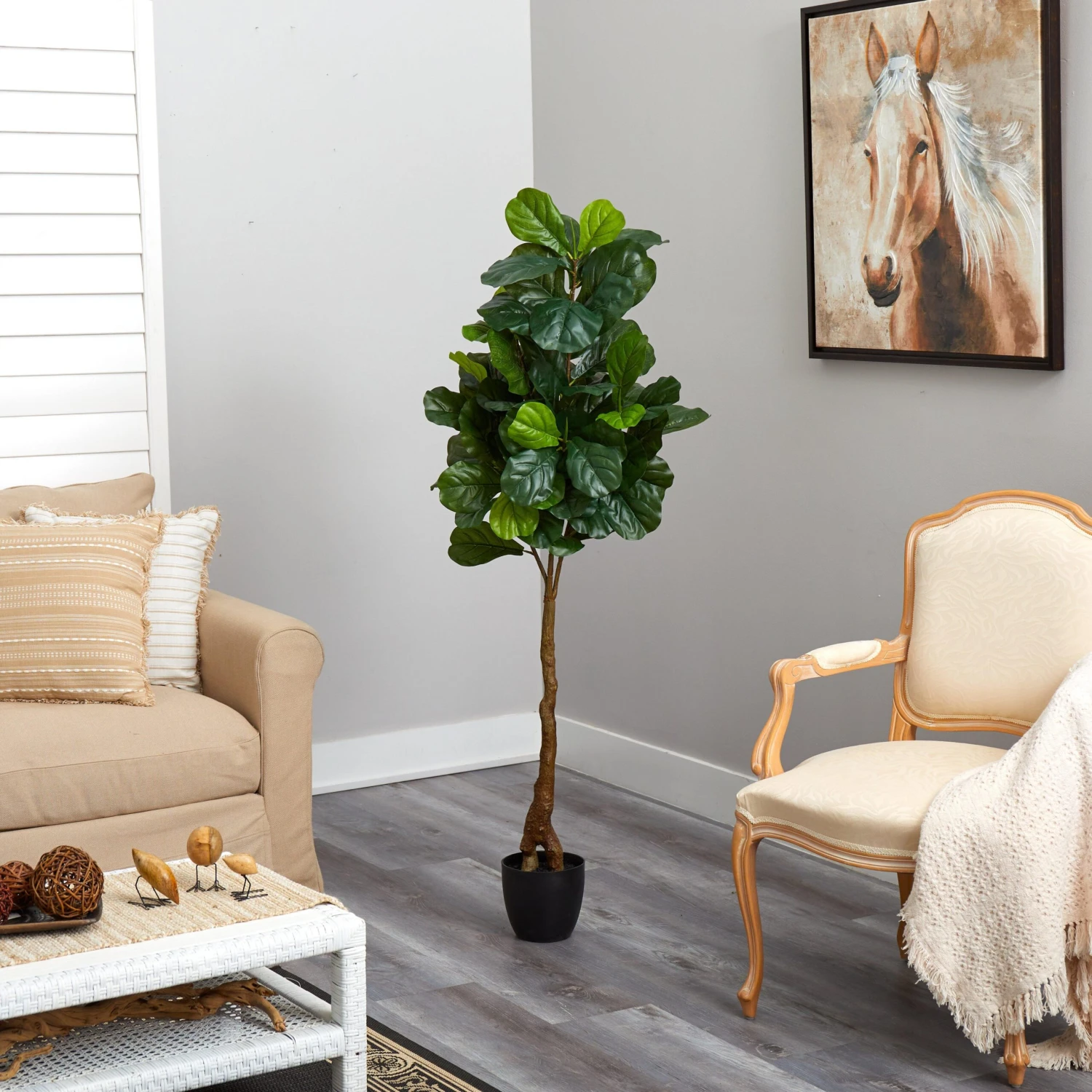 64” Fiddle Leaf Artificial Tree (Real Touch) 3 64” Fiddle Leaf Artificial Tree (Real Touch) - Image 3
