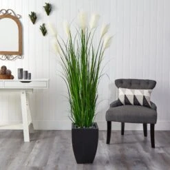 64” Wheat Plum Grass Artificial Plant In Black Planter 6 64” Wheat Plum Grass Artificial Plant In Black Planter -Artificial Trees Store artificial 64 wheat plum grass artificial plant in black planter nearly natural 873732