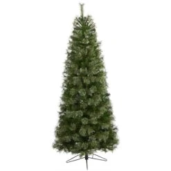 6.5' Cashmere Slim Artificial Christmas Tree With 350 Warm White Lights And 660 Bendable Branches -Artificial Trees Store artificial 65 cashmere slim artificial christmas tree with 350 warm white lights and 660 bendable branches nearly natural 650155