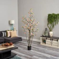 6.5’ Cherry Blossom Artificial Tree -Artificial Trees Store artificial 65 cherry blossom artificial tree nearly natural 225943