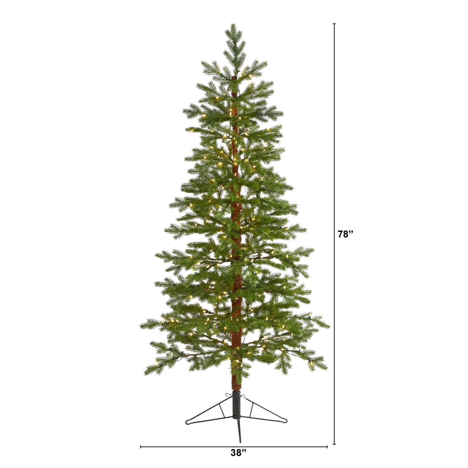 6.5' Fairbanks Fir Artificial Christmas Tree With 250 Clear Warm (Multifunction) LED Lights And 208 Bendable Branches 2 6.5' Fairbanks Fir Artificial Christmas Tree With 250 Clear Warm (Multifunction) LED Lights And 208 Bendable Branches - Image 2
