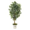 65” Ficus Artificial Tree In Decorative Planter