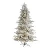 6.5' Flocked Grand Northern Rocky Fir Artificial Christmas Tree