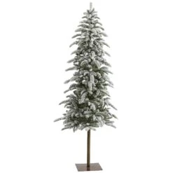 6.5’ Flocked Washington Alpine Artificial Christmas Tree With 250 White Warm LED Lights And 637 Bendable Branches 12 6.5’ Flocked Washington Alpine Artificial Christmas Tree With 250 White Warm LED Lights And 637 Bendable Branches -Artificial Trees Store artificial 65 flocked washington alpine christmas artificial tree with 250 white warm led lights and 637 bend nearly natural 664409
