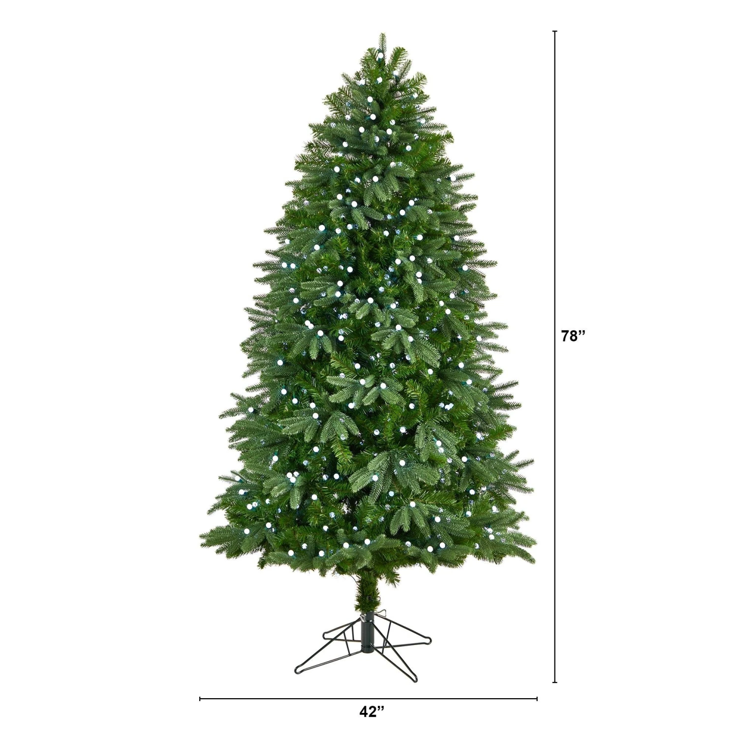 6.5’ Fraser Fir Christmas Tree With 550 Gum Ball LED Lights With Instant Connect Technology And 965 Branches 2 6.5’ Fraser Fir Christmas Tree With 550 Gum Ball LED Lights With Instant Connect Technology And 965 Branches - Image 2